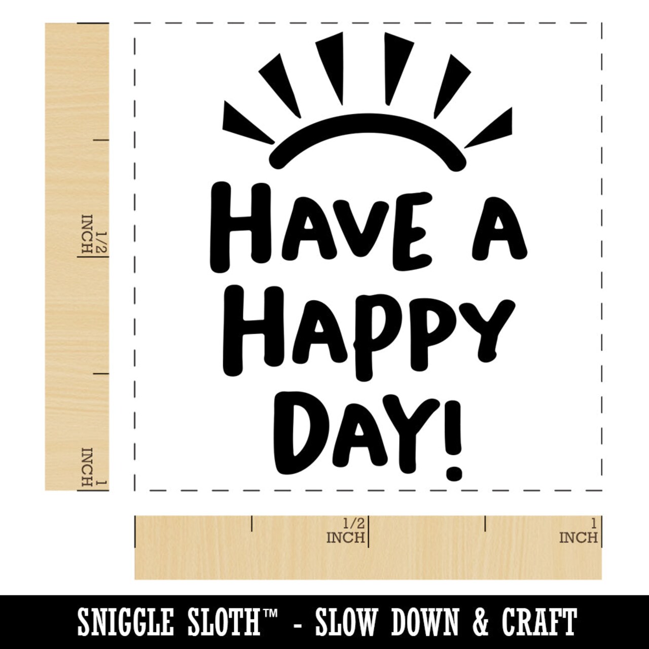 Have a Happy Day Sunshine Self-Inking Rubber Stamp Ink Stamper